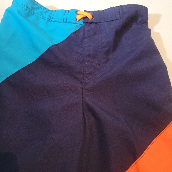 OP Boys Swim Trunks 10-12 Blue Orange - Picture 3 of 7